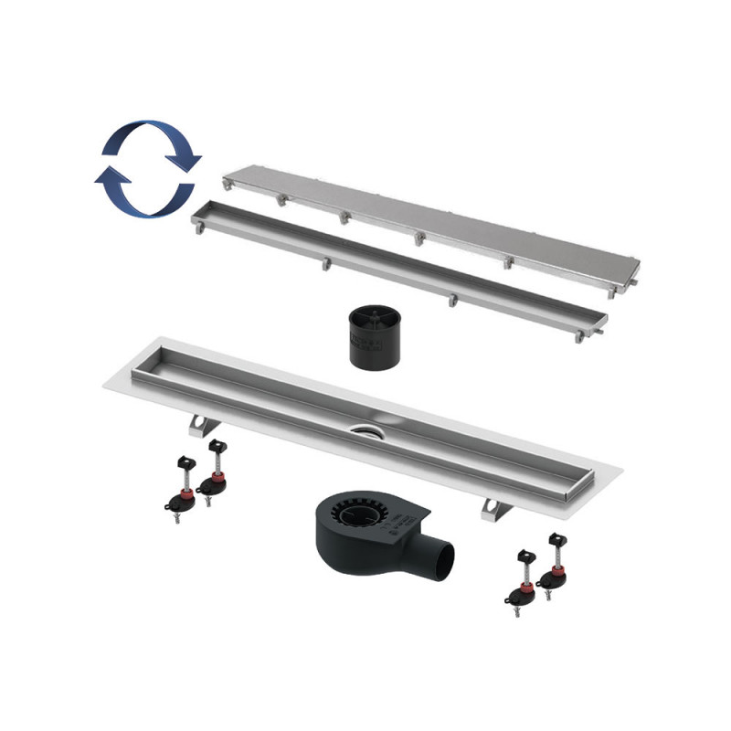 Жолоб водостічний TECE TECElinus 900 мм 2 в 1 з основою для плитки та склянкою з мембраною 15103099