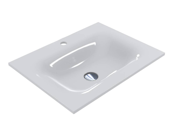 Раковина для ванної Miraggio Jessel 600 литий мармур Miramarble білий 0000746