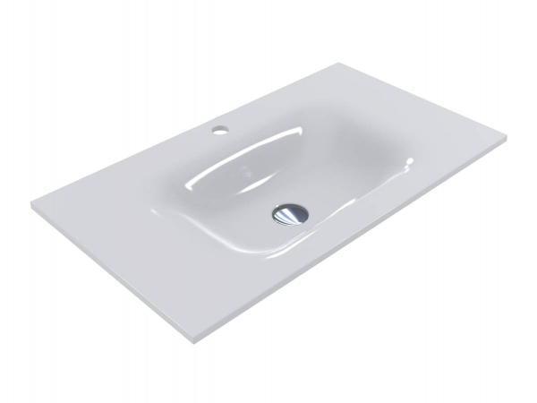 Раковина для ванної Miraggio Jessel 800 литий мармур Miramarble білий 0000748