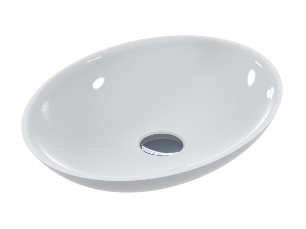 Раковина для ванної Miraggio Kristina 50х35 см литий мармур Miramarble білий 0000761