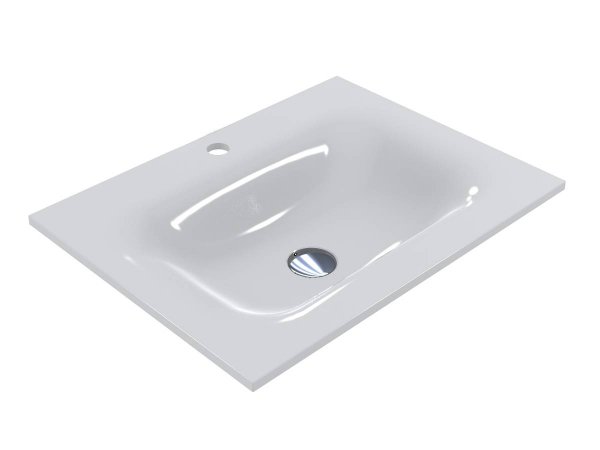 Раковина для ванной Miraggio Jessel 600 литой мрамор Miramarble белый 0000746