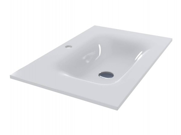 Раковина для ванной Miraggio Jessel 700 литой мрамор Miramarble белый 0000750