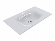 Раковина для ванної Miraggio Jessel 800 литий мармур Miramarble білий 0000748