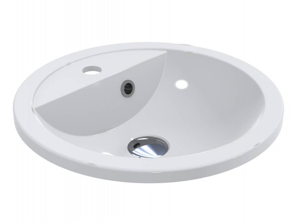 Раковина для ванної Miraggio Madison Ø43 см литой мармур Miramarble білий 0001053