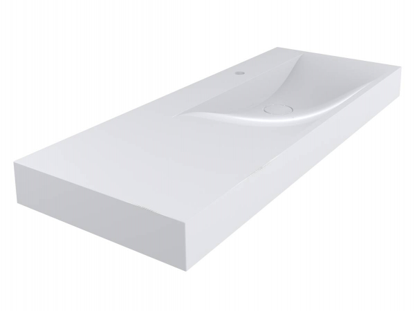 Раковина для ванной Miraggio Viola 1200 литой мрамор Miramarble белый 0000620