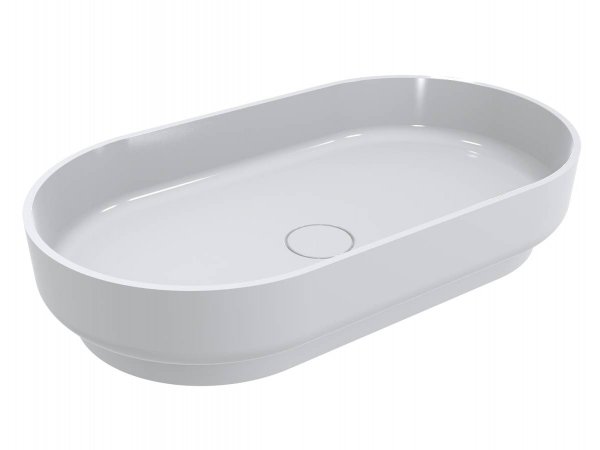 Раковина для ванної Miraggio Marta 750 литий мармур Miramarble білий 0000728