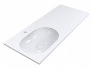 Раковина для ванної Miraggio New York L 120х50 см мармур мармур Miramarble білий 0000220