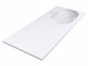 Раковина для ванной Miraggio New York R 120х50 см литой мрамор Miramarble белый 0000221