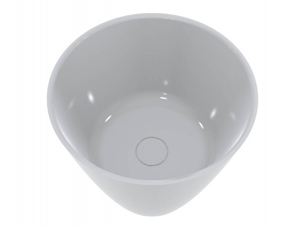 Раковина для ванної Miraggio San Andreas Ø44 см литий мармур Miramarble білий 0000236