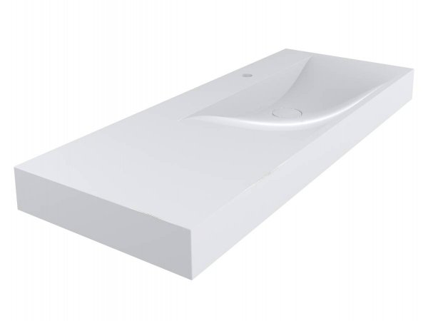 Раковина для ванной Miraggio Viola 1200 литой мрамор Miramarble белый 0000620