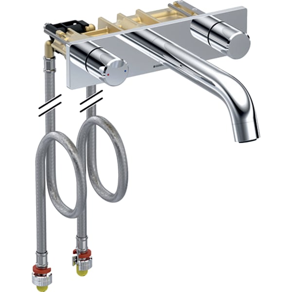 Смеситель для раковины Geberit One настенный встраиваемый двухвентильный хром 116.464.21.1