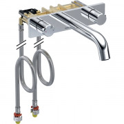 Смеситель для раковины Geberit One настенный встраиваемый двухвентильный хром 116.464.21.1