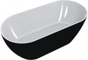 Ванна из искусственного камня Miraggio Greenland 168х80,5 см Miramarble черный 0000367