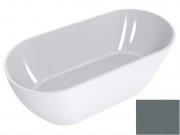 Ванна из искусственного камня Miraggio Greenland 168х80,5 см Miramarble базальтово-серый 0000803