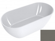 Ванна із штучного каменю Miraggio Greenland 168х80,5 см Miramarble кварцовий сірий матовий 0001616