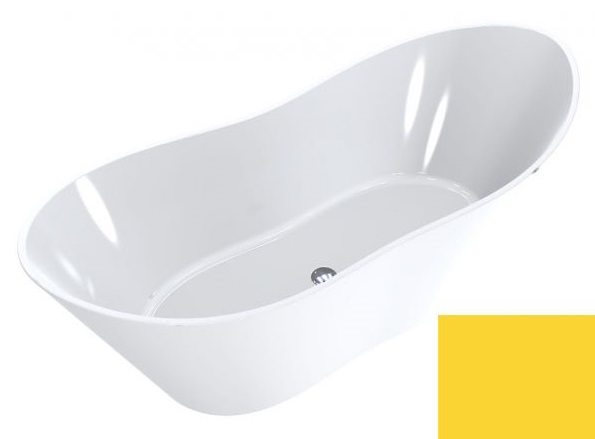 Ванна из искусственного камня Miraggio Florida 180х75 см Miramarble цинково-желтый 0001119