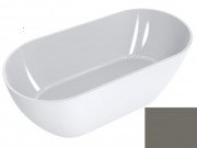 Ванна із штучного каменю Miraggio Greenland 168х80,5 см Miramarble кварцовий сірий матовий 0001616