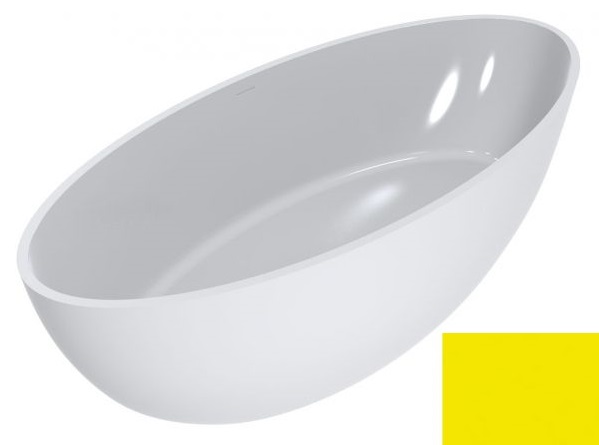 Ванна із штучного каменю Miraggio Madonna 180х80 см Miramarble люмінесцентний жовтий 0001716