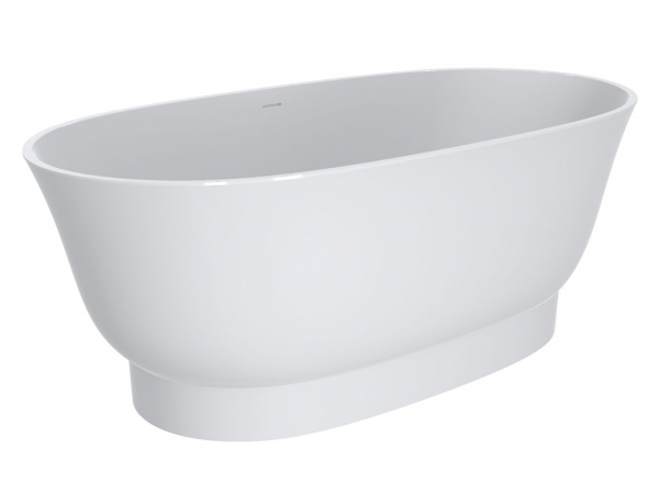 Ванна зі штучного каменю Miraggio Molly 160х80 см Miramarble білий матовий 0000978