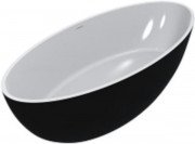 Ванна из искусственного камня Miraggio Madonna 180х80 см Miramarble черный 0001073