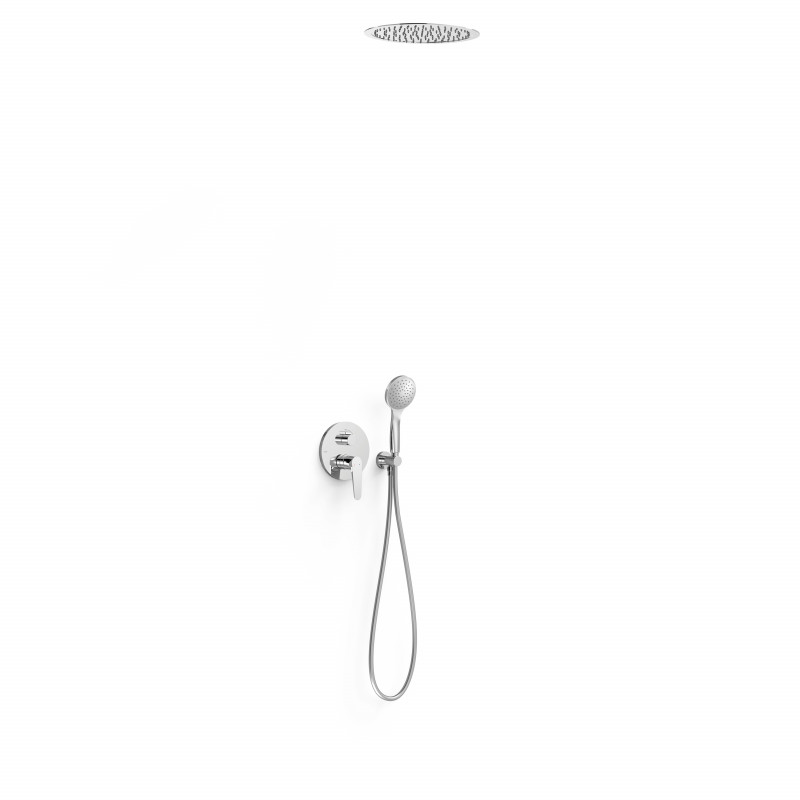 Душова система Tres Flat-Tres з одноважільний змішувач Rapid-Box і верхнім душем хром 20428005