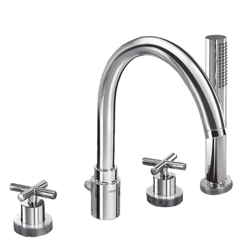 Смеситель на борт ванны Tres Max-Tres двухвентильный хром 163145