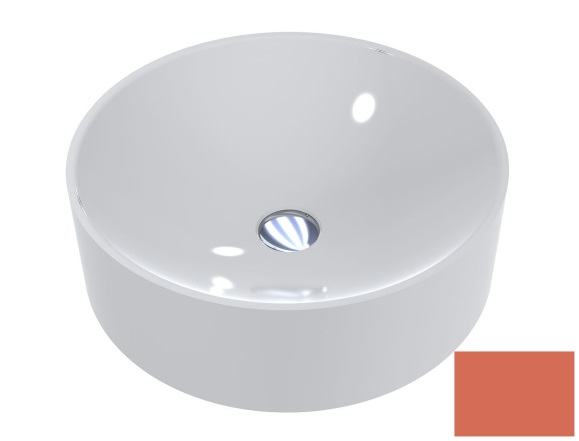 Раковина для ванної Miraggio Ellel Ø46 см литий мармур Miramarble лососево-червоний 0000916
