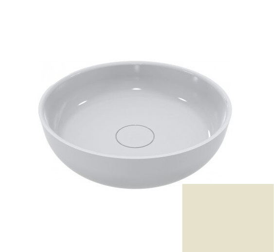 Раковина для ванной Miraggio Moon Ø40 см литой мрамор Miramarble жемчужно-белый 0000904