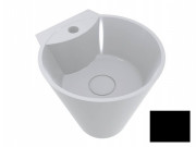 Раковина для ванной Miraggio Smart Ø37 см литой мрамор Miramarble черный матовый 0000627