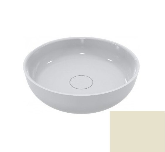 Раковина для ванної Miraggio Moon Ø40 см литий мармур Miramarble перлинно-білий 0000904