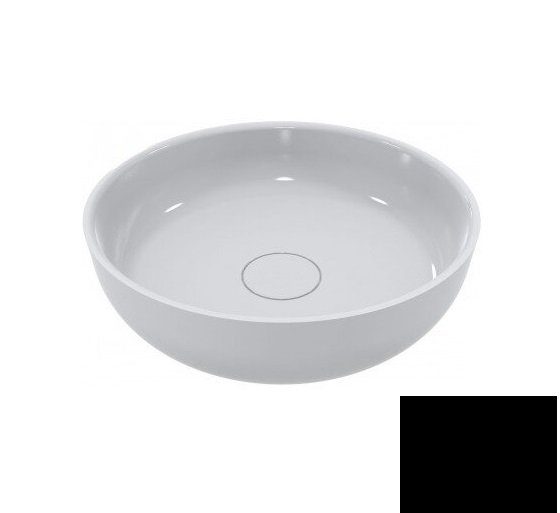 Раковина для ванной Miraggio Moon Ø40 см литой мрамор Miramarble черный матовый 0001045