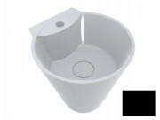 Раковина для ванної Miraggio Smart Ø37 см литий мармур Miramarble чорний матовий 0000627