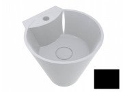 Раковина для ванной Miraggio Smart Ø37 см литой мрамор Miramarble черный матовый 0000627