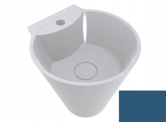 Раковина для ванної Miraggio Smart Ø37 см литий мармур Miramarble блакитно-синій 0001364