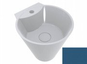 Раковина для ванной Miraggio Smart Ø37 см литой мрамор Miramarble лазурно-синий 0001364