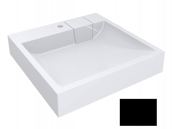 Раковина для ванної Miraggio Tallin 60,3х59,8 см литий мармур Miramarble чорний матовий 0000356