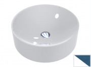 Раковина для ванной Miraggio Ellel Ø46 см литой мрамор Miramarble белый/лазурно-синий матовый 0001369