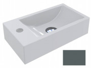 Раковина для ванной Miraggio Faro R 40,8х22,7 см литой мрамор Miramarble базальтово-серый 0001131