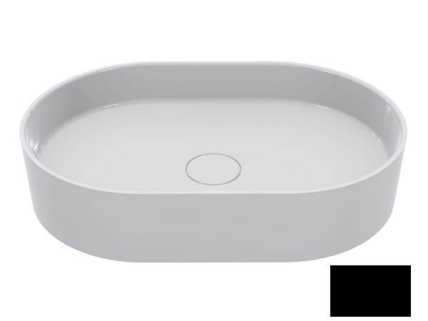 Раковина для ванної Miraggio Kira 60х40 см литий мармур Miramarble чорний матовий 0001046