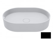 Раковина для ванной Miraggio Kira 60х40 см литой мрамор Miramarble черный матовый 0001046