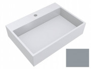 Раковина для ванной Miraggio Mares 600 литой мрамор Miramarble cеребристо-серый 0001133