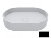 Раковина для ванної Miraggio Kira 60х40 см литий мармур Miramarble чорний матовий 0001046