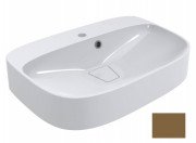 Раковина для ванной Miraggio Lifou 62,7х43,4 см литой мрамор Miramarble жемчужно-золотой 0000765