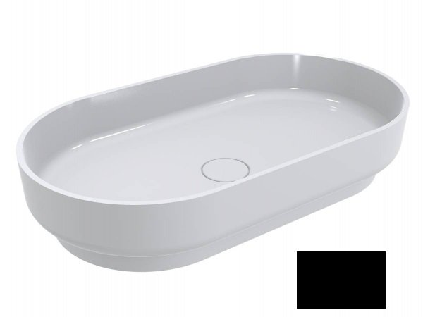 Раковина для ванной Miraggio Marta 750 литой мрамор Miramarble черный 0001130