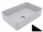 Раковина для ванной Miraggio San Martin 60х40 см литой мрамор Miramarble белый/черный матовый 0001514