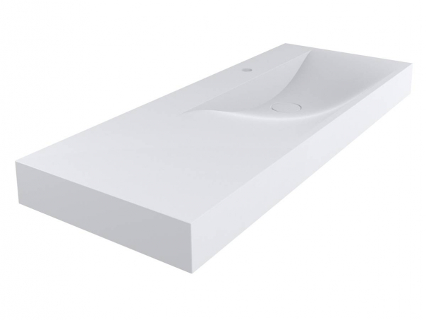 Раковина для ванної Miraggio Viola 1200 литий мармур Miramarble білий матовий 0000671