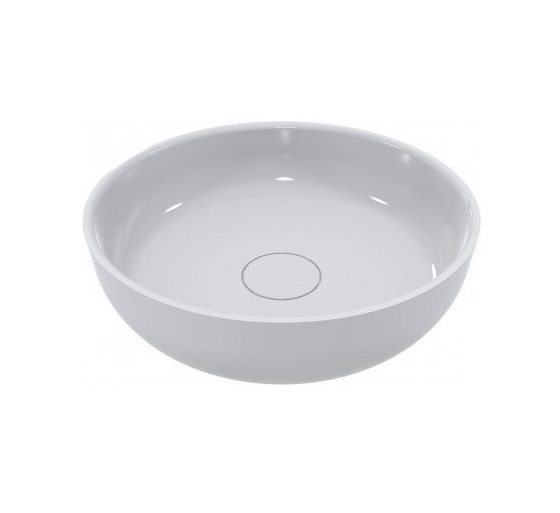 Раковина для ванної Miraggio Moon Ø40 см литий мармур Miramarble білий 0000674