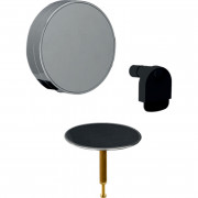 Комплект отделки сифона для ванны Geberit Split d52 черный матовый 150.481.14.1