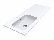 Раковина для ванної Miraggio Della 1200 L литий мармур Miramarble білий матовий 0000913