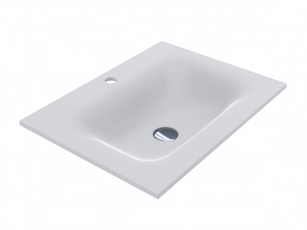 Раковина для ванной Miraggio Jessel 600 литой мрамор Miramarble белый матовый 0000747